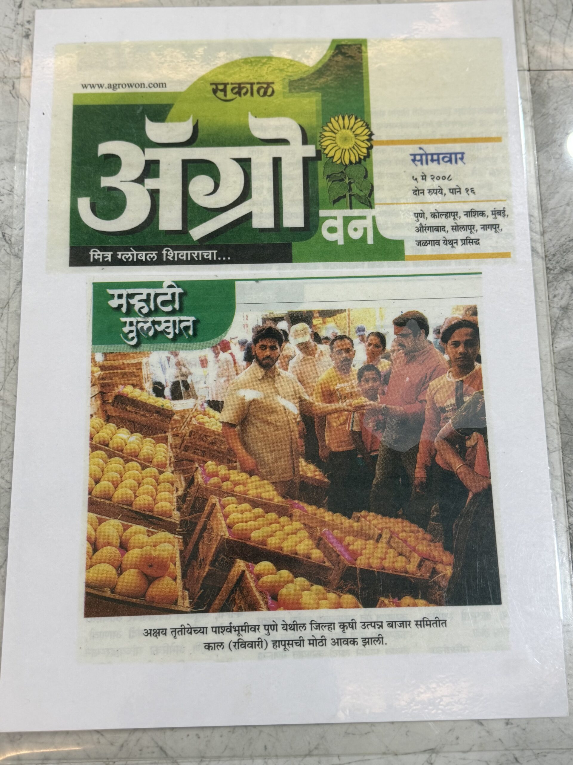 Agrowon Feature 2008